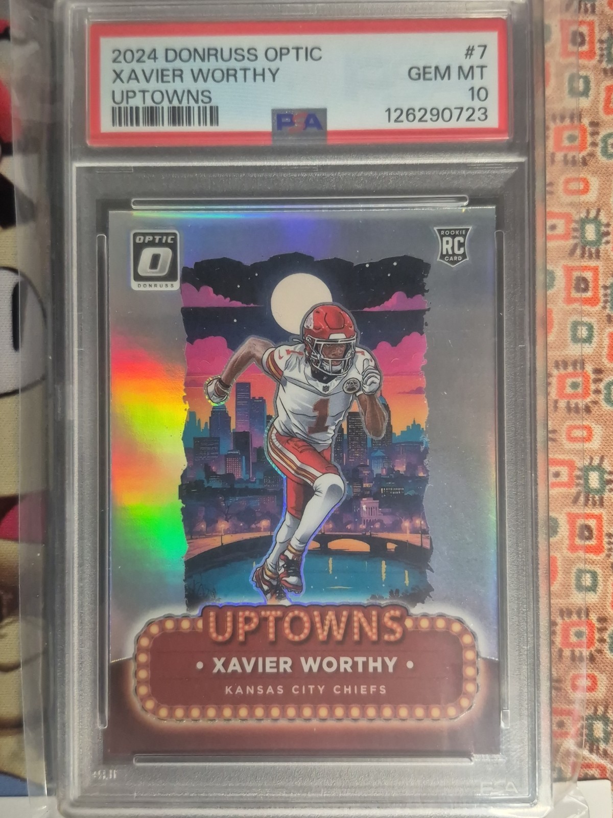 2024 Panini Donruss Optic Xavier Worthy #7 Uptown RC PSA 10