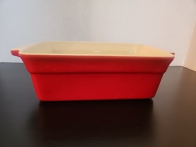 Cuisine Company Porcelain Red/Beige Baking  11.5'' Dish 