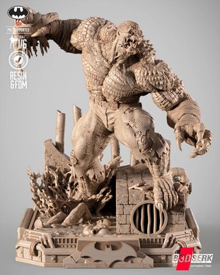 3D gedruckte 16K Resin Killer Kroko Skulptur B3dserk | Maßstab 1:6 | UNBEMALT