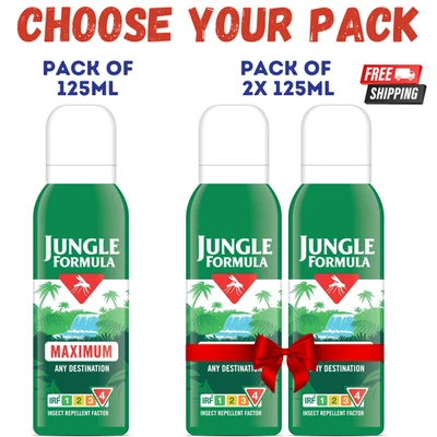 Jungle Formula Max Insect Repellent Spray 125ml 50% DEET Mosquito Protection UK