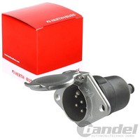 Herth+Buss 7-Polige ANHÄNGER-STECKDOSE 24V Aluminium MIT Kappe | 51305385