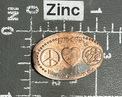 Peace Love Buc-Ee S Warner Robins Georgia Länglich Gepresst Smashed Penny Münze