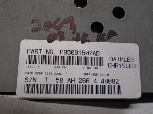 2002-2007 Chrysler Dodge Jeep Radio CD Player OEM P05091507AD - Bild 3 von 4