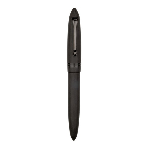 Pluma Estilográfica Click Yen Ebonite (Plumín Fino | Borde Negro) Negro Mate - Imagen 2 de 2