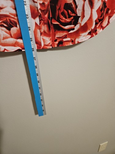 Calvin Klein Womens Red Floral Print V-Neck Tie Sleeveless Blouse Size Large - Picture 4 of 6