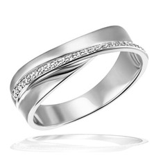 Goldmaid Ring 925 Sterlingsilber 25 Zirkonia weiß matt,poliert NEU