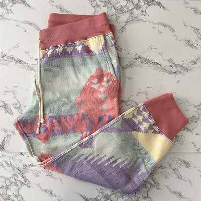 Polo Ralph Lauren Aztec Southwestern Country Jogger Sweatpants Women Size Large