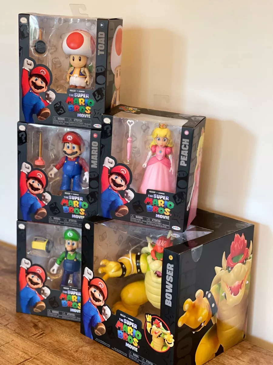 JAKKS The Super Mario Bros Movie Bowser Luigi Toad Princess Peach