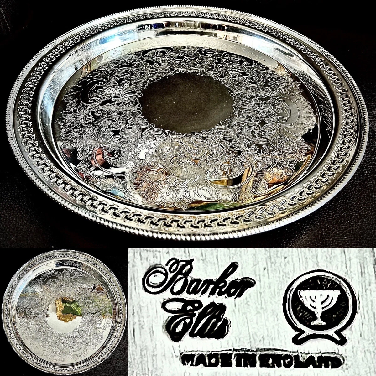 Barker Ellis 1900-1940 Antique US Silver-Plated Platters & Trays