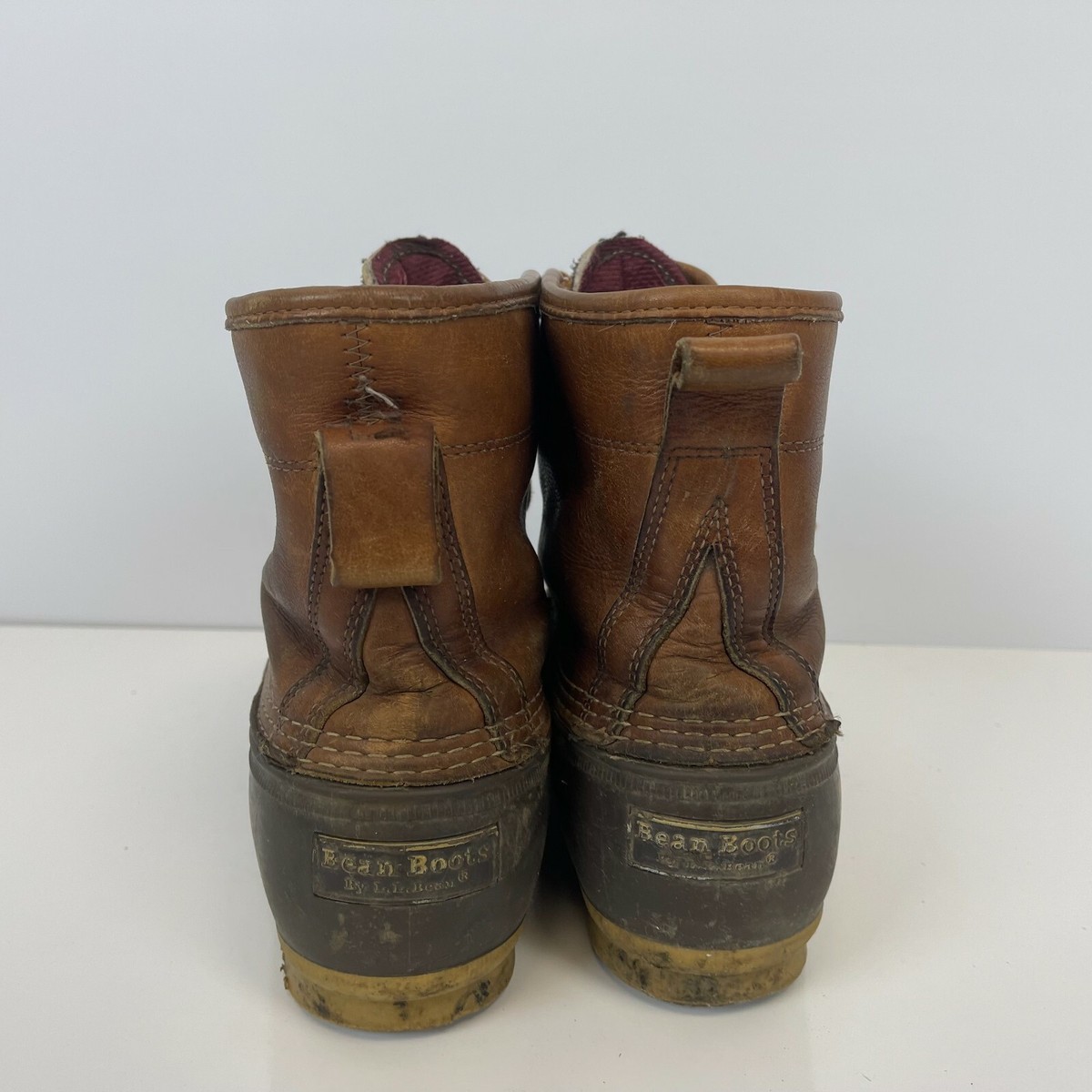 LL Bean 8 Inch Waterproof Goretex Duck Boots Leather Brown  display picture 1