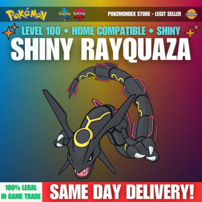 Pokemon Sword And Shield |   SHINY RAYQUAZA   WITH AIR LOCK ABILITY   LEVEL 100