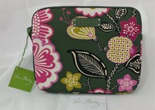 Vera Bradley Olivia Pink Neoprene Tablet eReader Sleeve 10x8 Padded Zipper L31