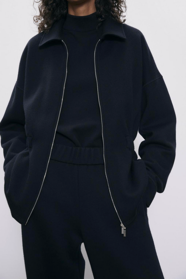 FILA Giacca nera nuova con etichette $2450 the Row Capox misto cashmere taglia M