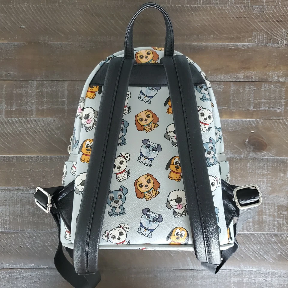 Disney Parks Loungefly Disney Dogs Puppy Mini Backpack Grey - Rare - Image 2 of 4