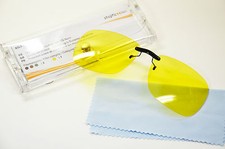 Vorh&auml;nger Schutz-Clip Clip On Gelb kontraststeigernd zum Autofahren Neu