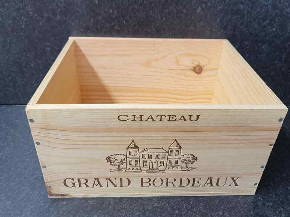 Chateau Grand Bordeaux – Bottle Size FRENCH WOODEN WINE BOX CRATE  CARRIER