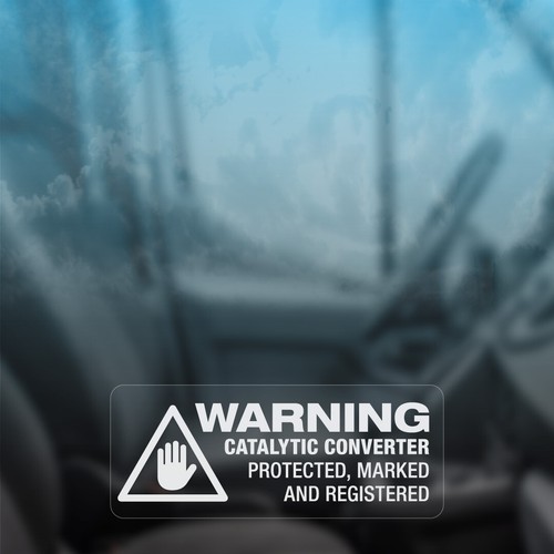 3x WARNING CATALYTIC CONVERTER PROTECTED REGISTERED Security Car Window Stickers eBay
