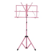 Sturdy Adjustable Folding Music Stand w Carrying Bag Pink/Sky Blue/Black/Red