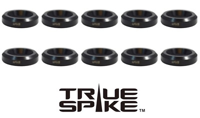 40 PC TRUE SPIKE LUG NUTS FLAT SEAT WHEEL ADAPTER WASHER TO 60