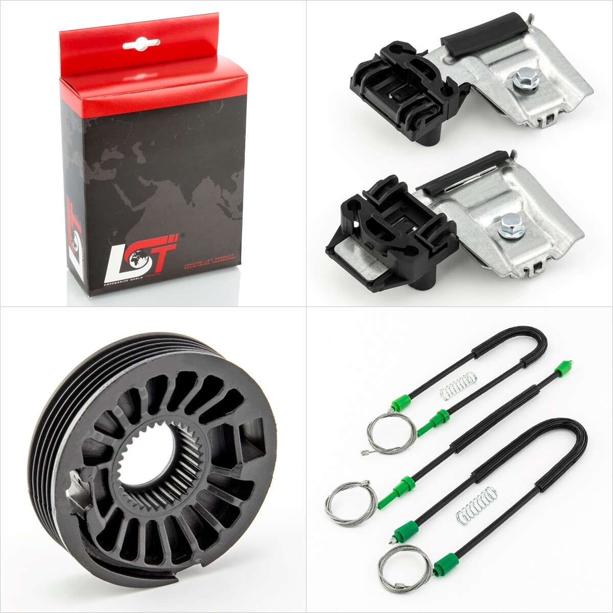 Window Regulator Repair Kit with Metal Sliders Front Left for Seat Toledo II