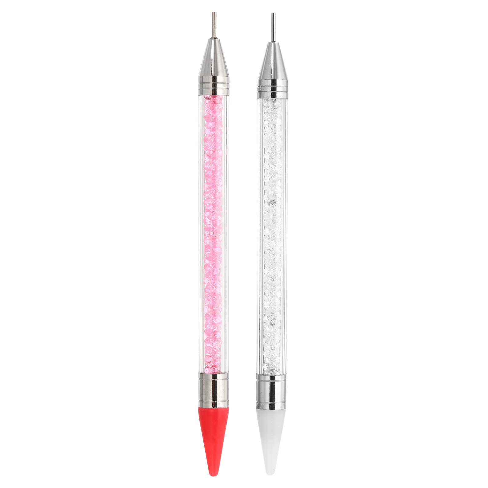 2 Pcs Dual Ended Diamond Art Pen, Pink and White