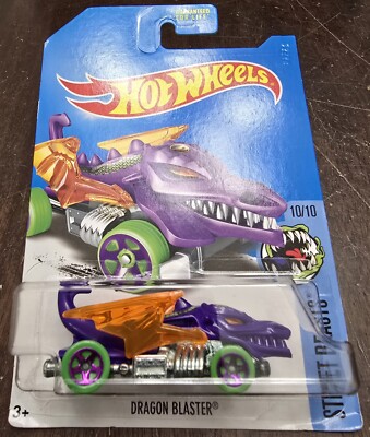 Hot Wheels 2017 Treasure Hunt Dragon Blaster Purple HW Street Beasts #10/10  NEW