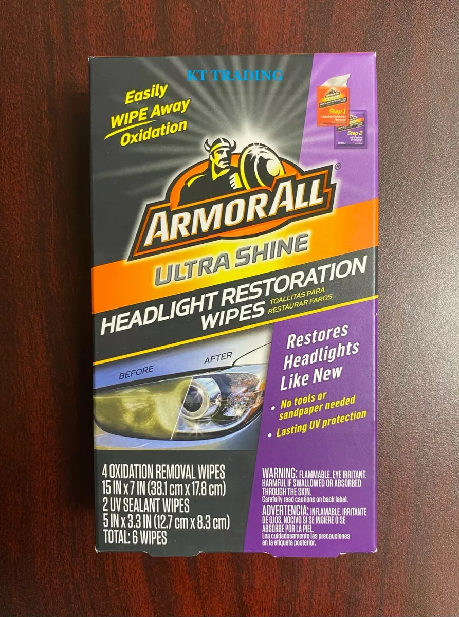 Armor all headlight clearance restoration wipes