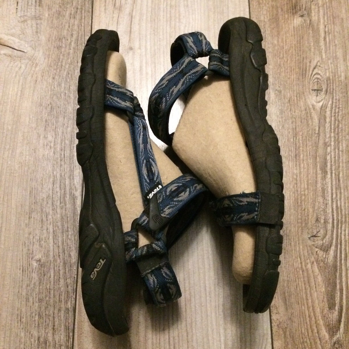 Teva Hurricane Classic men’s Black and Blue Patterned Sandals size 11 Teva Sandals Men Hurricane XLT2 in Charablu — Cabaline main image 4
