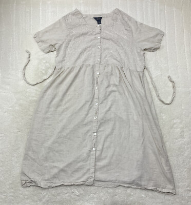 linen floral mini dress MG2504477 ZINA Mini DRESS, Blue/Beige Floral / L main image 0