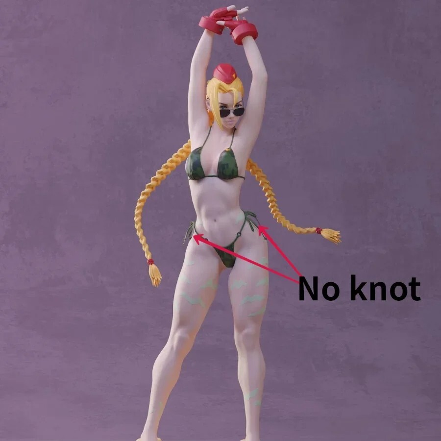 Bikini Street Fighter Resin Figure Model Kit 1/24 Scale Unassembled Unpainted-image
