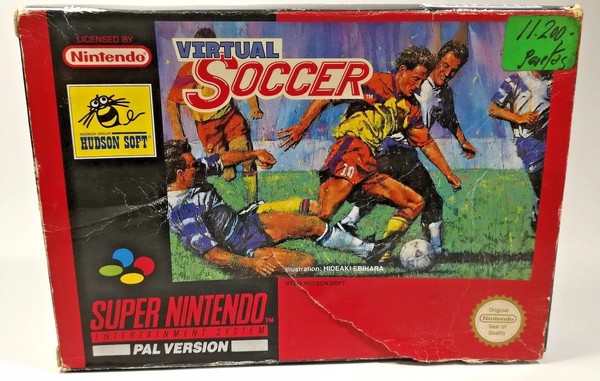 VIRTUAL SOCCER SUPER NINTENDO SNES PAL UK ORIGINAL  AÑO 1991