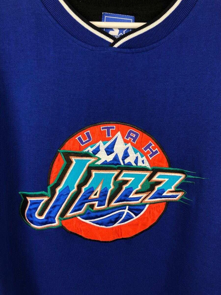 Vintage 90's Starter Utah Jazz NBA Sweatshirt Mens Crewneck Vintage 90's Starter Utah Jazz NBA Sweatshirt Mens Crewneck