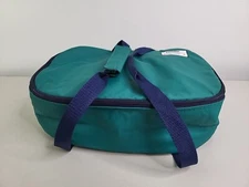 Pyrex Portables Insulated Carrier Carrying Case Bag ONLY Teal Straps 13 X 9