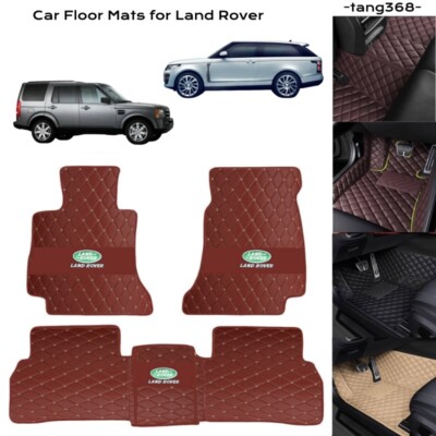 3Pcs Carpets Set Fit Land Rover Cargo Liner Car Floor Mats Auto Rugs 1997-2025