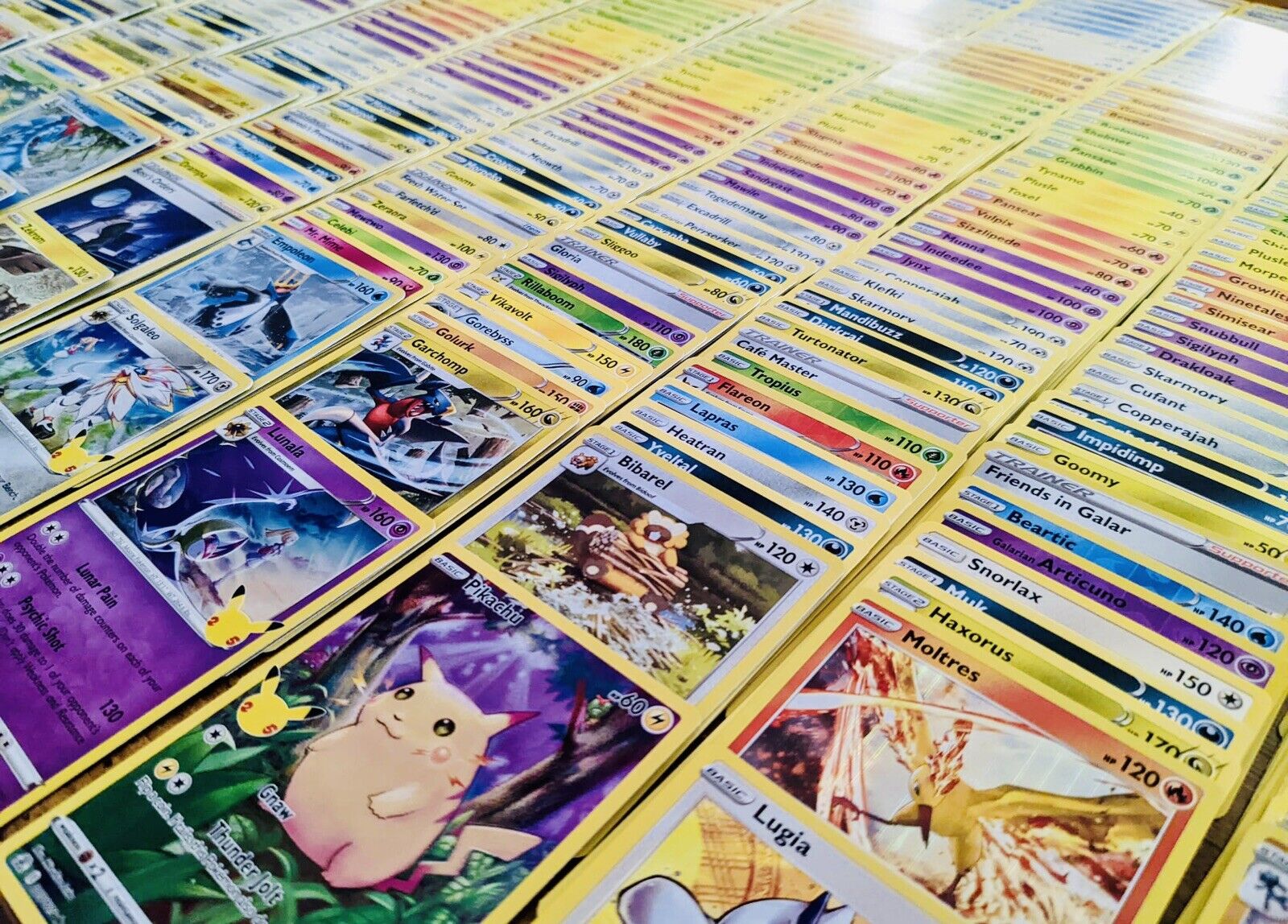 200 Pokemon Cards Bulk Lot - 24 Rares & Rev Holos! Amazing Gift! Genuine!