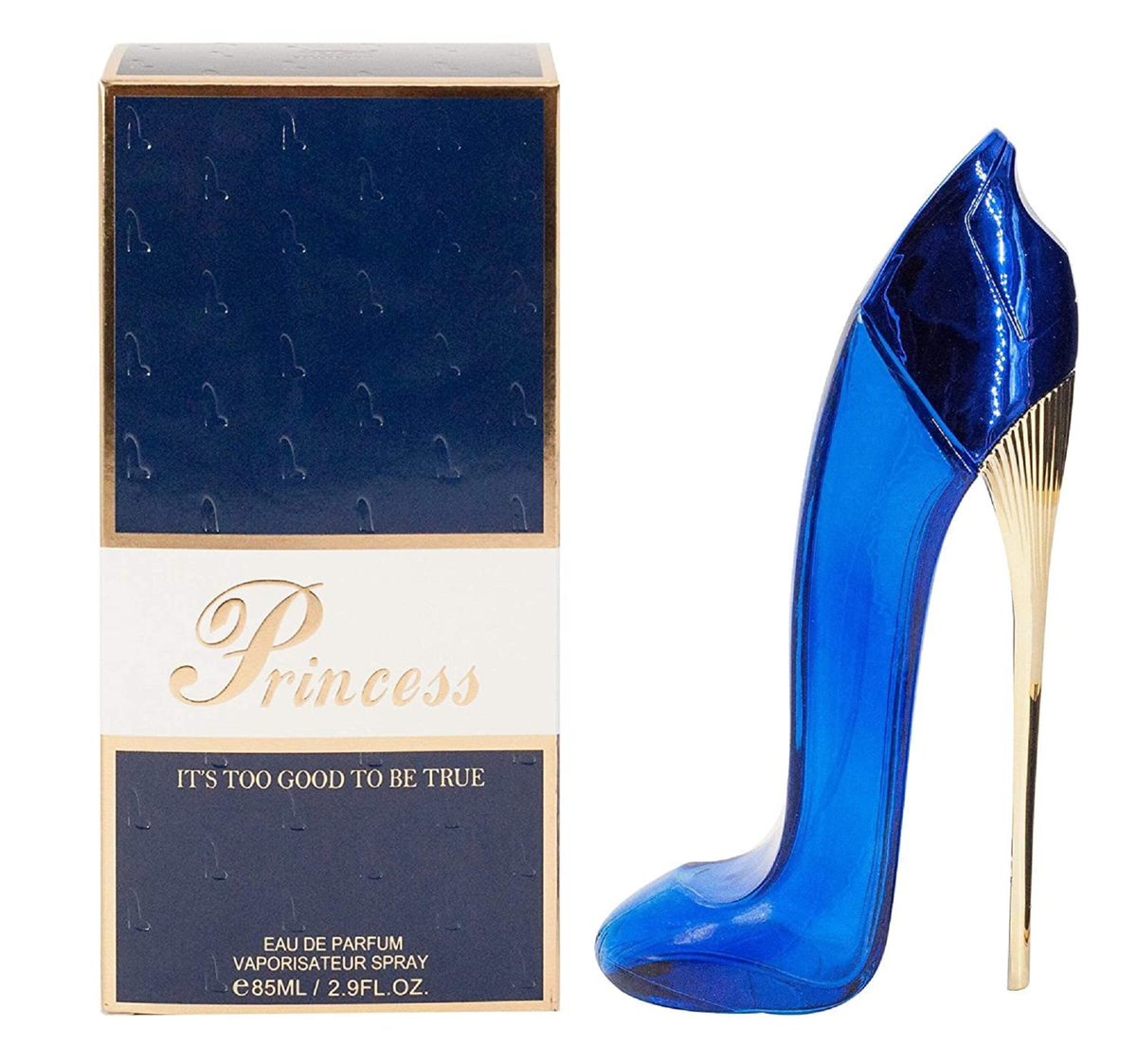 Zapatos de tacón alto Princess Blue Eau de parfum para mujer,