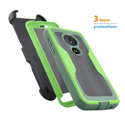 Für 5,7" Motorola Moto G6 Play Hybrid Gürtelclip Holster Ständer Stoßfänger Hülle - Bild 11 von 27