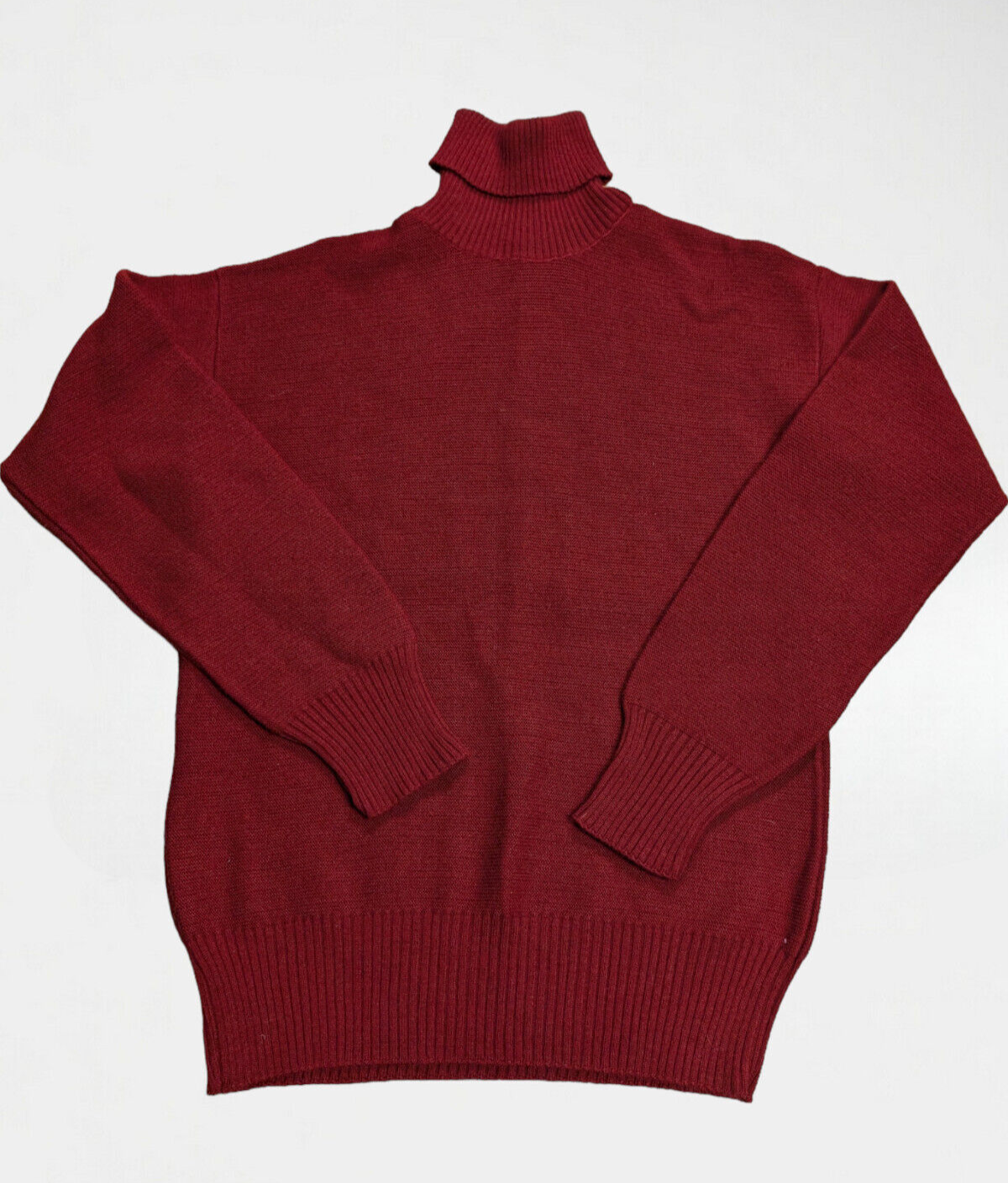 Vintage Leselli Knit Wool Sweater Womens Size 5 Mock Neck Made In Italy Pullover