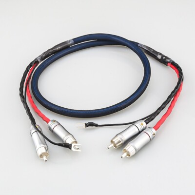 HI-End RCA TONEARM-PHONOCABLE 100CM Rca Phono Kabel Tonarm Phonokabel Cinch-Cinc