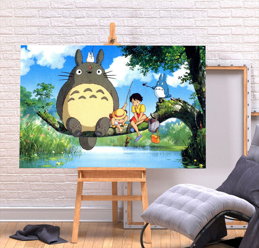 GHIBLI MY NEIGHBOUR TOTORO 2 -FRAMED CANVAS WALL ART ANIME PICTURE PAPER  PRINT | eBay