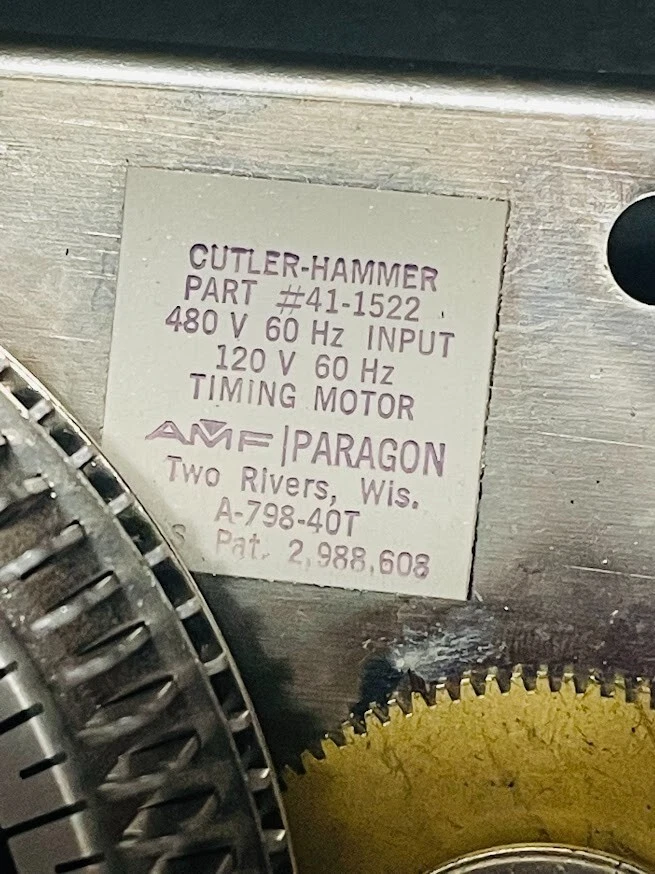 New Cutler Hammer High Voltage Timer 41-1522 Electrical Timer NOS Motor UNUSED Foto 3 de 4