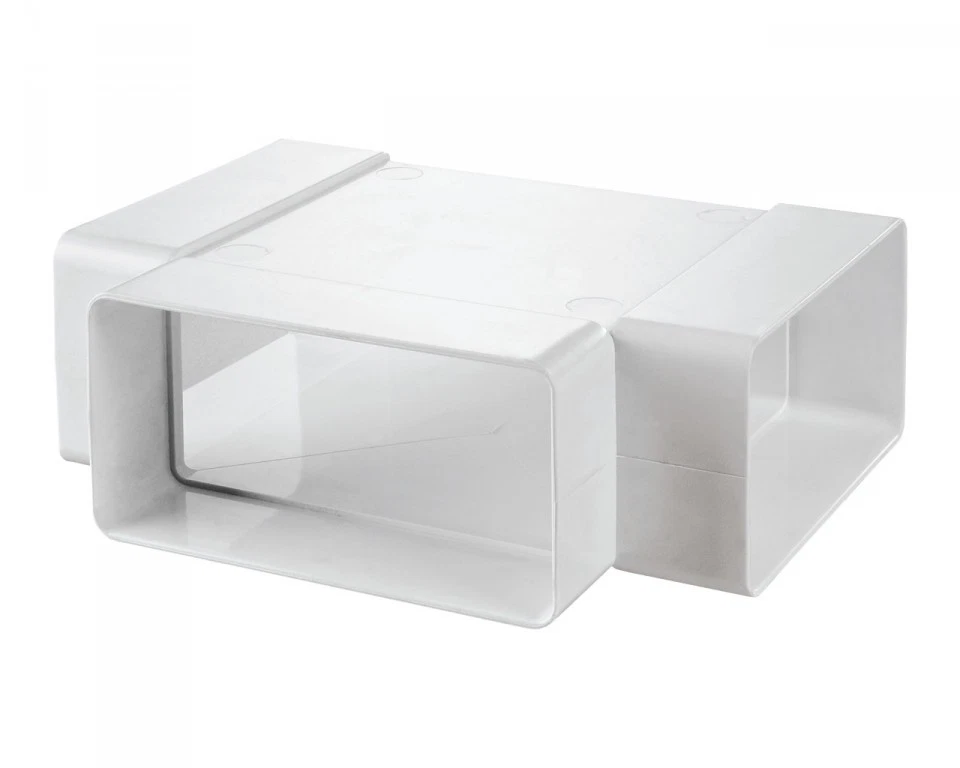 DALAP T Stück Flachkanalverbinder T Abzweig Lüftungsrohr Abluftrohr Abluftkanal