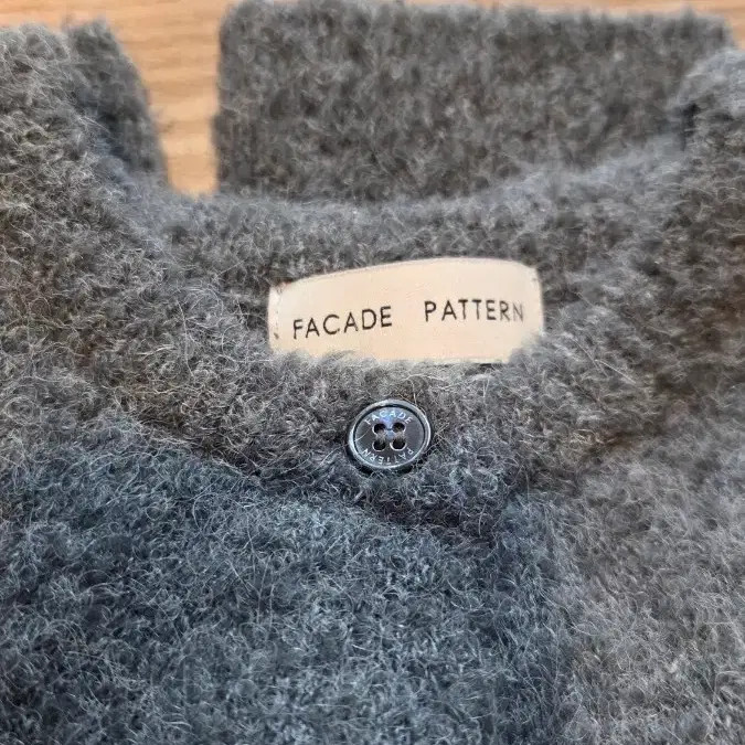 Facade Pattern Alpaca Essential Cardigan - Gray - image 6