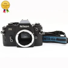 [NEAR MINT w/Strap] Nikon FG Black 35mm SLR Film Camera Body From JAPAN