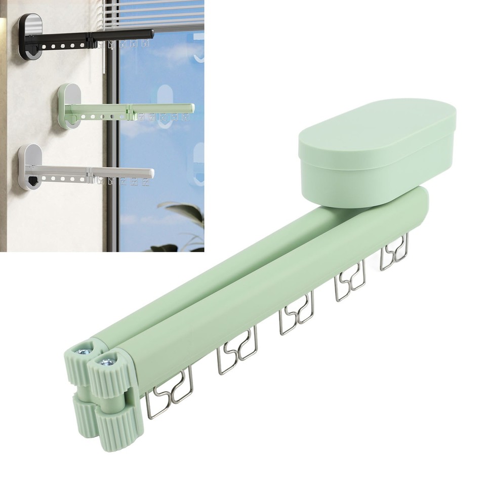 Clothes Drying Rack Retractable Suction Cup Laundry Drying Rack Wall ...