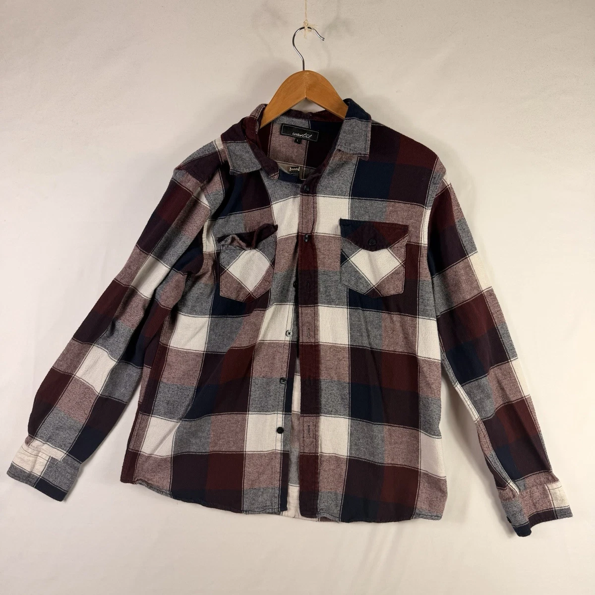 Chemise Flanelle à Carreaux Coastal Pour Homme - Taille M, Manches Longues, Occasion Bon état