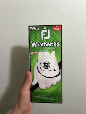 FootJoy WeatherSof Men's Size L Glove - 66152E-401-L (2 Count)