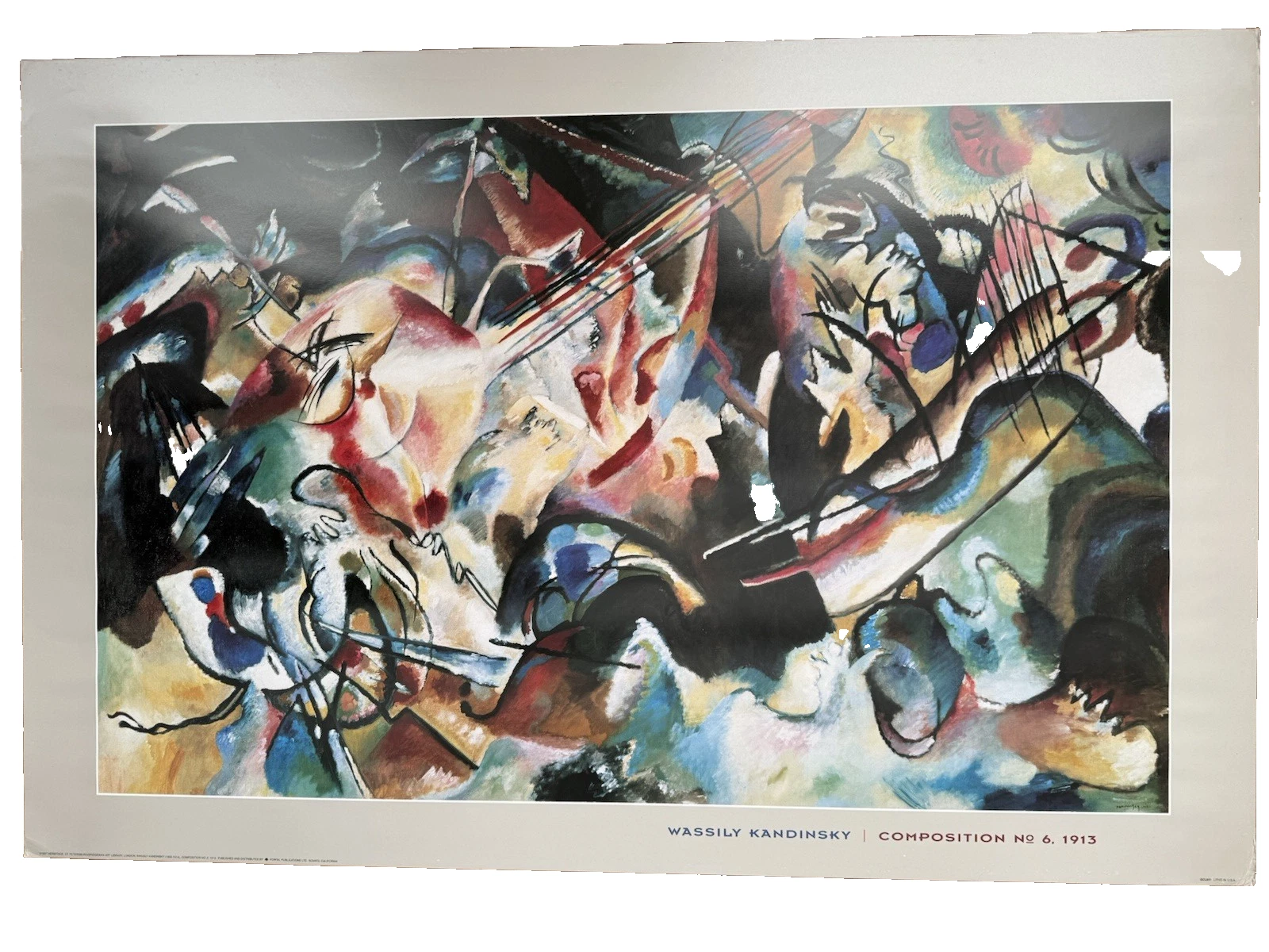 Abstract Painting Wassily Kandinsky Art 36x24 Poster Modern Wall Art Decor 1997