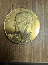 Gold Plated 1977 D Eisenhower Dollar Uncirculated