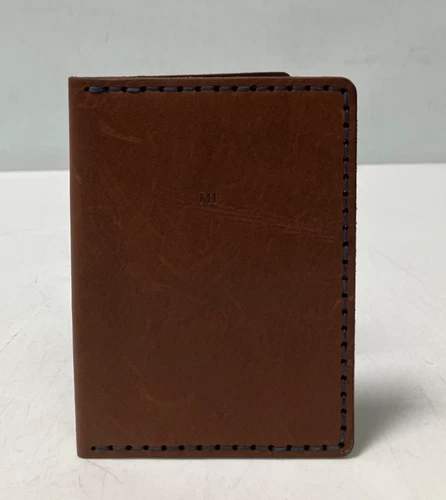 Man Gun Bear New Forest England Classic Leather Passport Holder - Chestnut